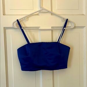 Zara Royal Blue Women's Crop Top